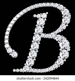 diamond letters with gemstones