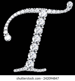 diamond letters with gemstones