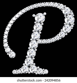 diamond letters with gemstones