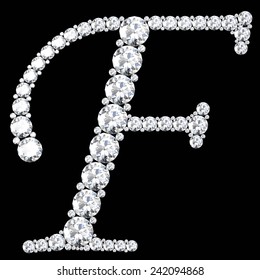 diamond letters with gemstones
