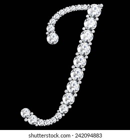 diamond letters with gemstones
