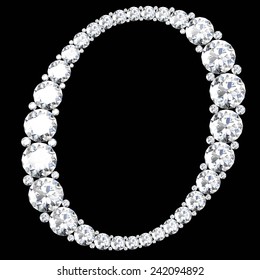diamond letters with gemstones