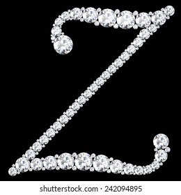 diamond letters with gemstones