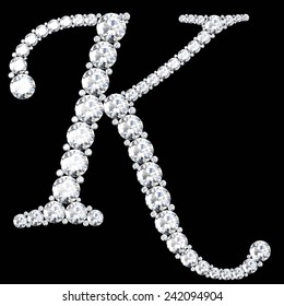 diamond letters with gemstones
