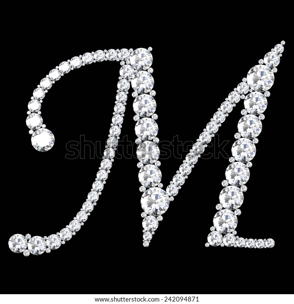 Diamond Letters Gemstones Stock Vector (Royalty Free) 242094871 ...