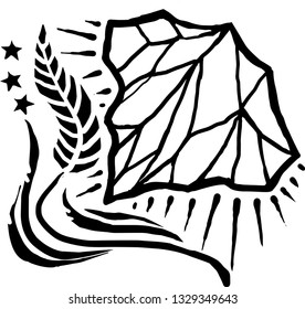 Diamond light black white vector design