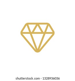 diamond line art geometry logo. Brilliant vector icon