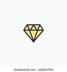 diamond line art geometry logo. Brilliant vector icon