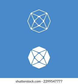 Concepto del logotipo de la forma de la geometría de la línea de diamante