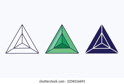Diamond line and glyph icon, vector illustration