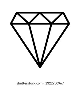 diamond line icon
