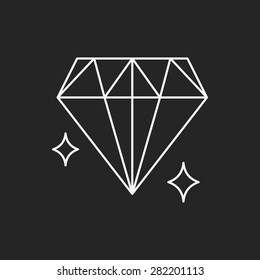 diamond line icon