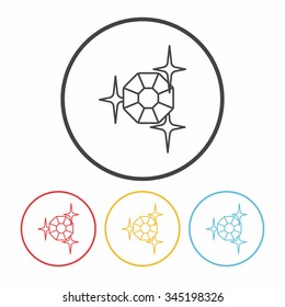 diamond line icon