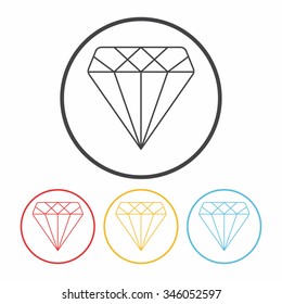 diamond line icon