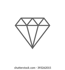 Icono de línea de diamante.
