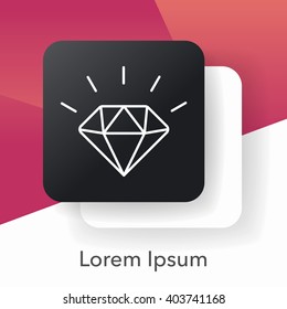 diamond line icon
