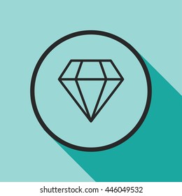 diamond line icon