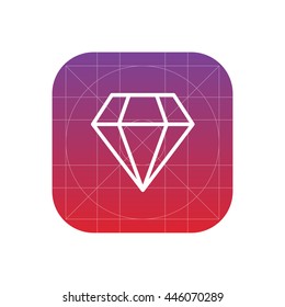 diamond line icon