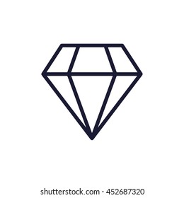 diamond line icon