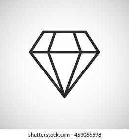 diamond line icon