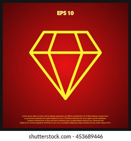 diamond line icon