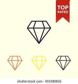 diamond line icon