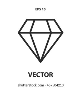 diamond line icon