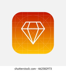 diamond line icon