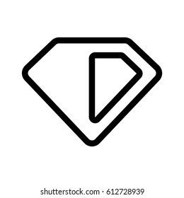 Diamond line icon