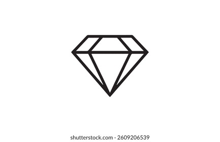 Diamond Line Icon. Editable Stroke. Pixel Perfect. For Mobile and Web.