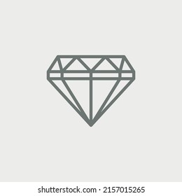 Diamantliniensymbol. Edelsteinsymbol. Kristallschild. Vektorgrafik