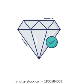 Diamantzeilensymbol einzeln auf weißem Hintergrund