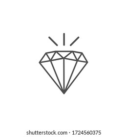 Diamond line icon. linear style sign for mobile concept and web design. Symbol, logo illustration. Pixel perfect vector graphics