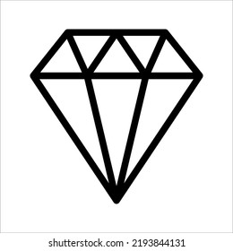 diamond line icon. linear style sign for mobile concept and web design. Symbol, logo illustration on white background.