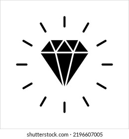 diamond line icon. linear style sign for mobile concept and web design. Symbol, logo illustration on white background.