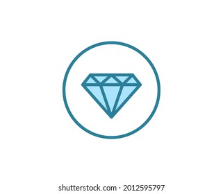 Diamantliniensymbol auf weißem Hintergrund