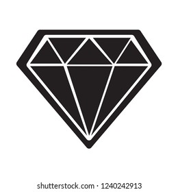 Diamond line icon, outline vector sign, linear style pictogram isolated on white. Gemstone symbol, logo illustration. Editable stroke. Pixel perfect.