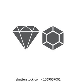 Diamond line icon, outline vector sign, linear style pictogram isolated on white. Gemstone symbol, logo illustration.