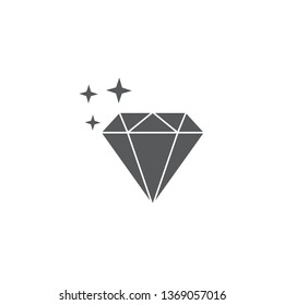 Diamond line icon, outline vector sign, linear style pictogram isolated on white. Gemstone symbol, logo illustration.