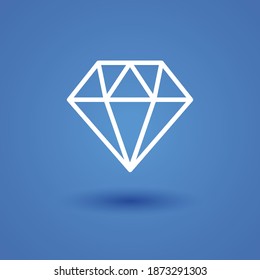 diamond line icon, outline vector illustration.