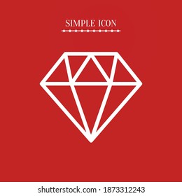 Diamantliniensymbol, Vektorgrafik-Umriss.