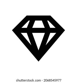 Diamond line icon, outline vector sign, linear style pictogram isolated on white. Gemstone symbol, logo illustration. Editable stroke. Pixel perfect. vector design.