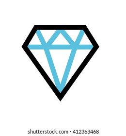 Diamond line icon. Pixel perfect fully editable vector icon suitable for websites, info graphics and print media.