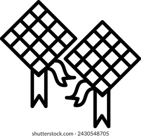 The diamond line icon vector design template ilustration with editable stroke