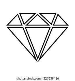 Diamond line icon Vector illustration