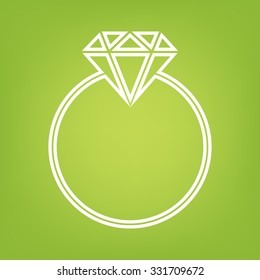 Diamond line icon - Vector illustration 