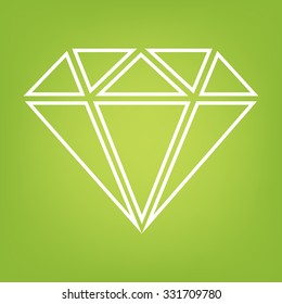 Diamond line icon Vector illustration
