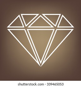 Diamond line icon Vector illustration