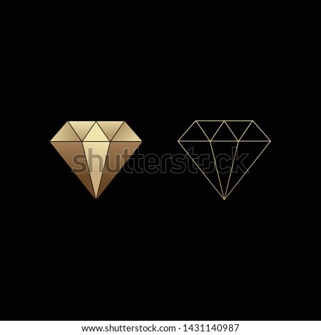 Diamond line icon vector illustration