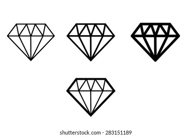 Diamond Line Icons